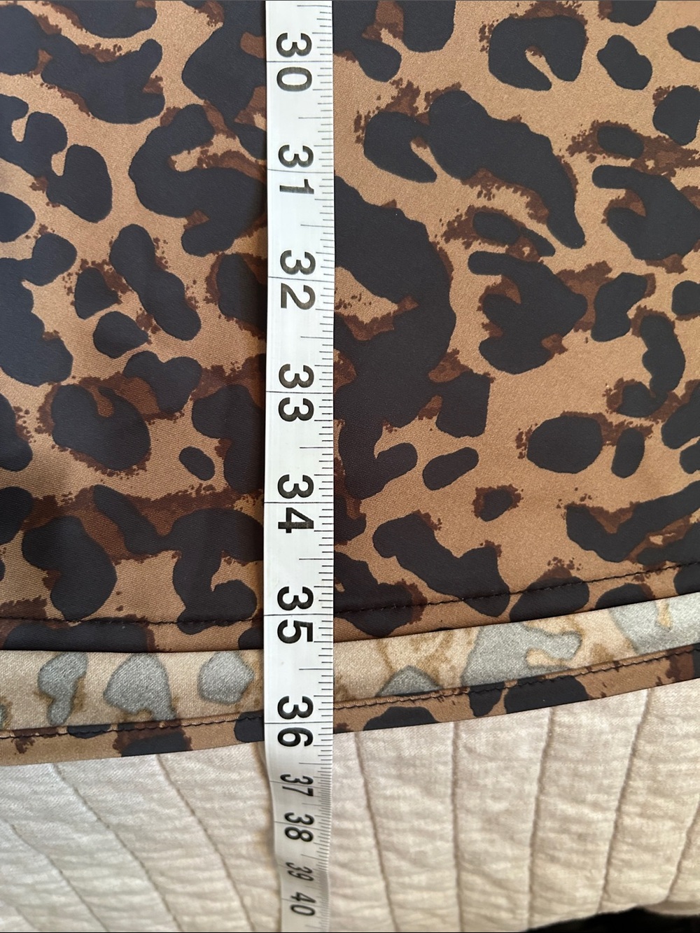 Rachel Zoe brown black cheetah print pull on satin midi maxi skirt Med 8 - Picture 10 of 10